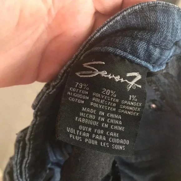 Seven7 Slim Boot Medium Wash Bling Denim Jeans - Picture 10 of 12